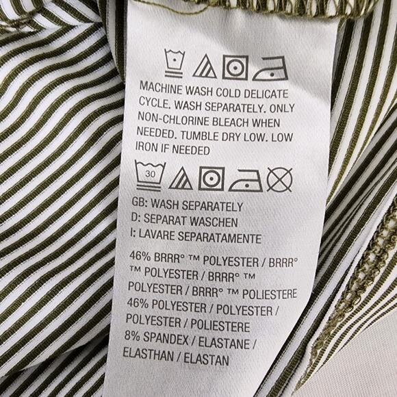 Denim & Co. BRRR Jersey Cool To Touch Boat Neck Elbow Sleeve Top Olive Green 2X - Picture 8 of 9